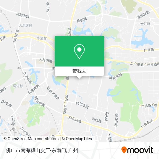 佛山市南海狮山皮厂-东南门地图