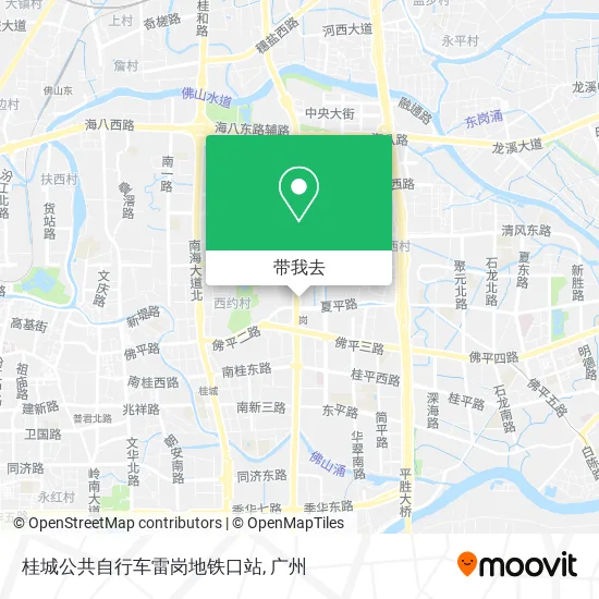 桂城公共自行车雷岗地铁口站地图