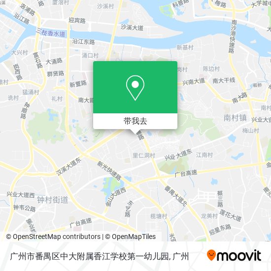 广州市番禺区中大附属香江学校第一幼儿园地图