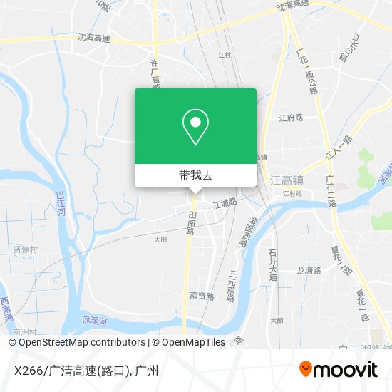 X266/广清高速(路口)地图
