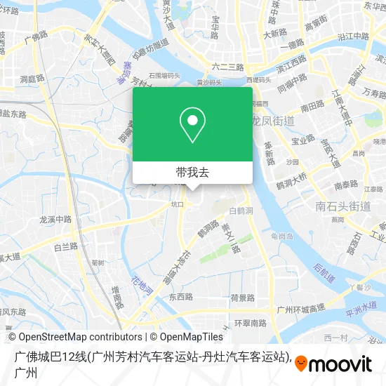 广佛城巴12线(广州芳村汽车客运站-丹灶汽车客运站)地图