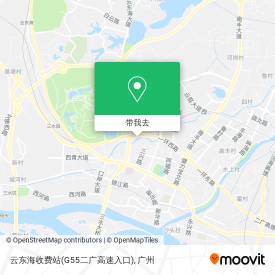 云东海收费站(G55二广高速入口)地图