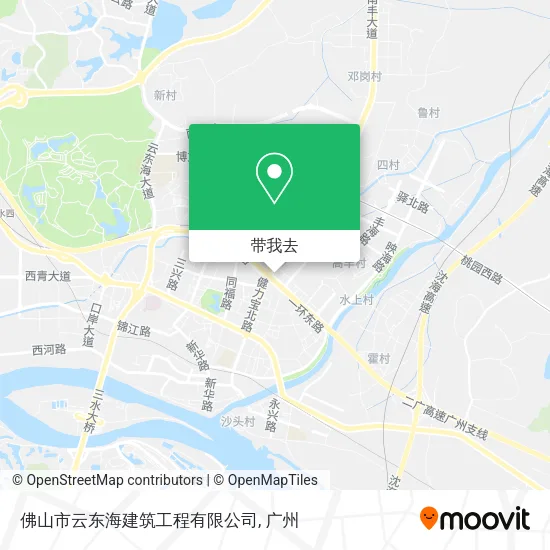佛山市云东海建筑工程有限公司地图