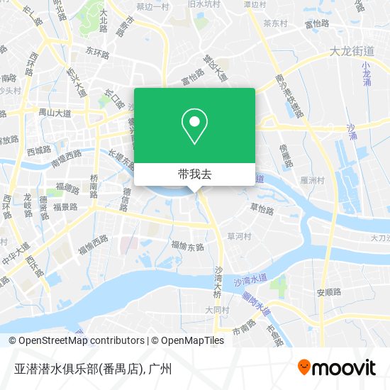 亚潜潜水俱乐部(番禺店)地图