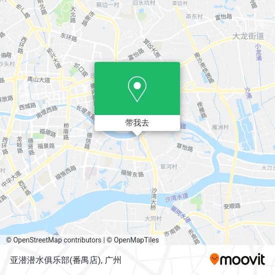 亚潜潜水俱乐部(番禺店)地图
