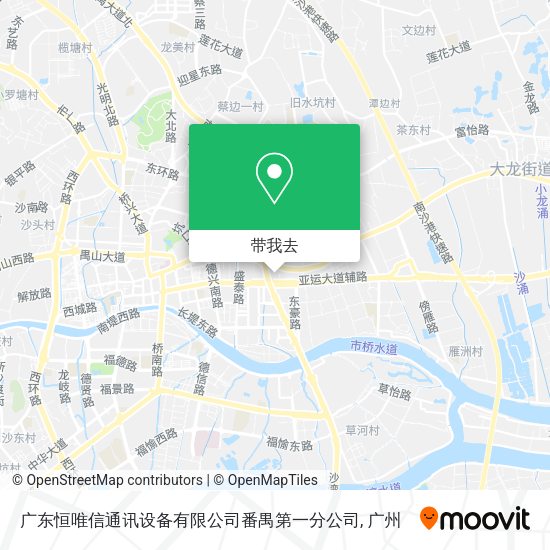广东恒唯信通讯设备有限公司番禺第一分公司地图