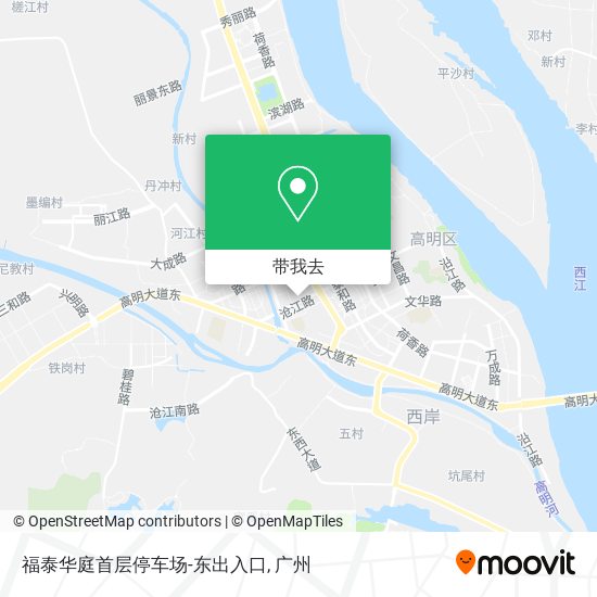 福泰华庭首层停车场-东出入口地图