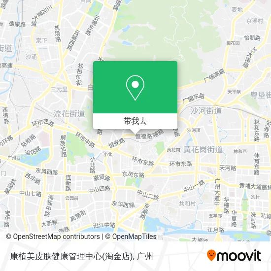 康植美皮肤健康管理中心(淘金店)地图