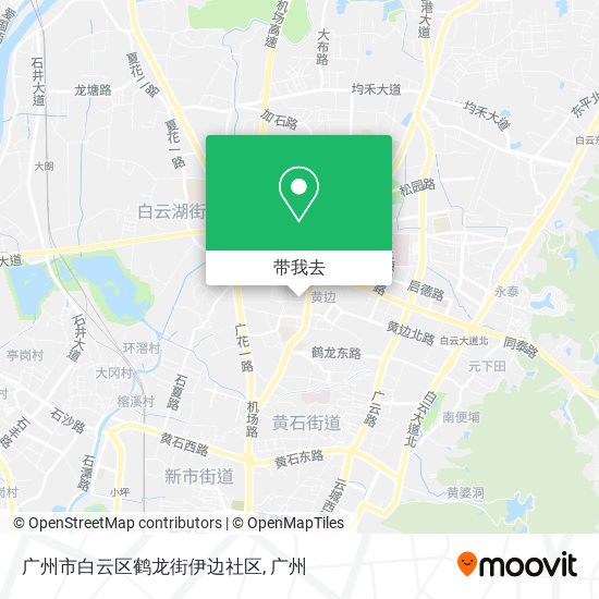 广州市白云区鹤龙街伊边社区地图