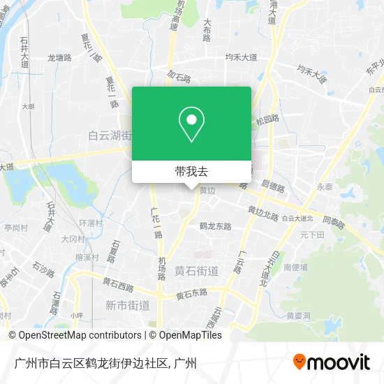 广州市白云区鹤龙街伊边社区地图