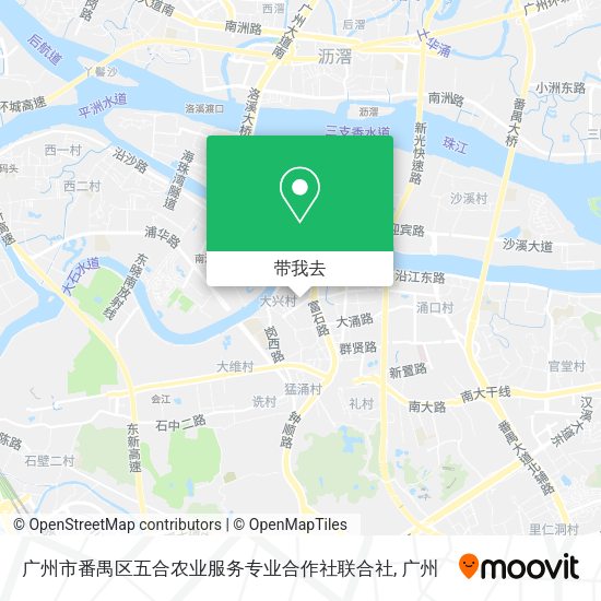 广州市番禺区五合农业服务专业合作社联合社地图