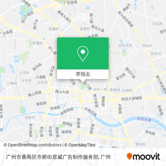 广州市番禺区市桥街君威广告制作服务部地图