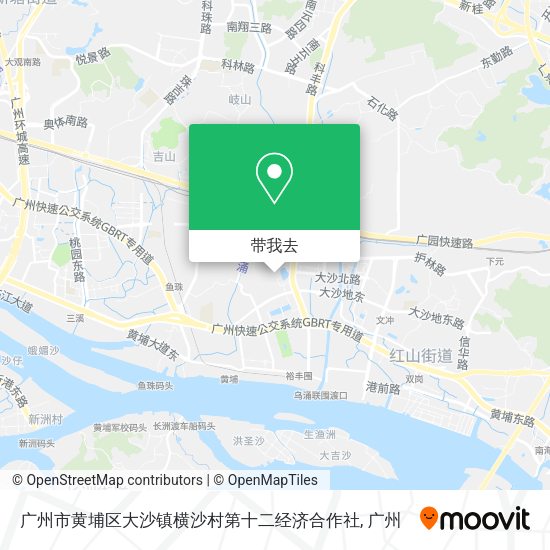 广州市黄埔区大沙镇横沙村第十二经济合作社地图