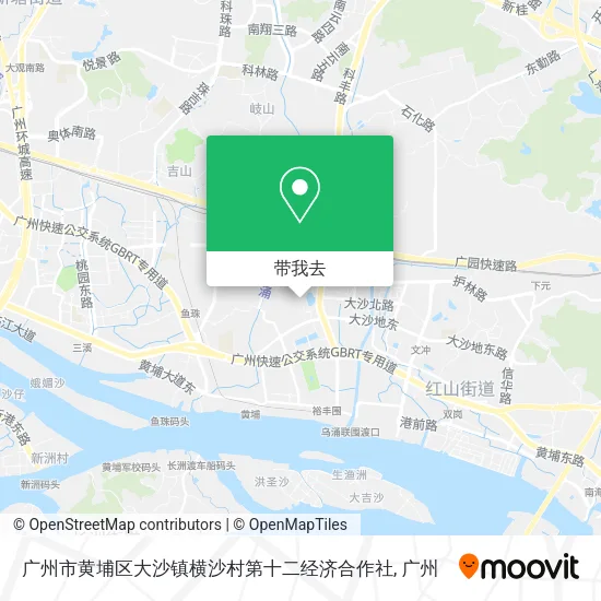 广州市黄埔区大沙镇横沙村第十二经济合作社地图