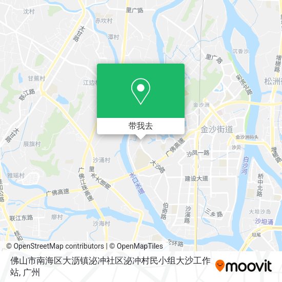 佛山市南海区大沥镇泌冲社区泌冲村民小组大沙工作站地图