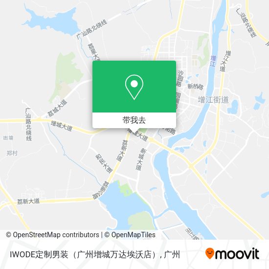 IWODE定制男装（广州增城万达埃沃店）地图