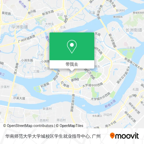 华南师范大学大学城校区学生就业指导中心地图