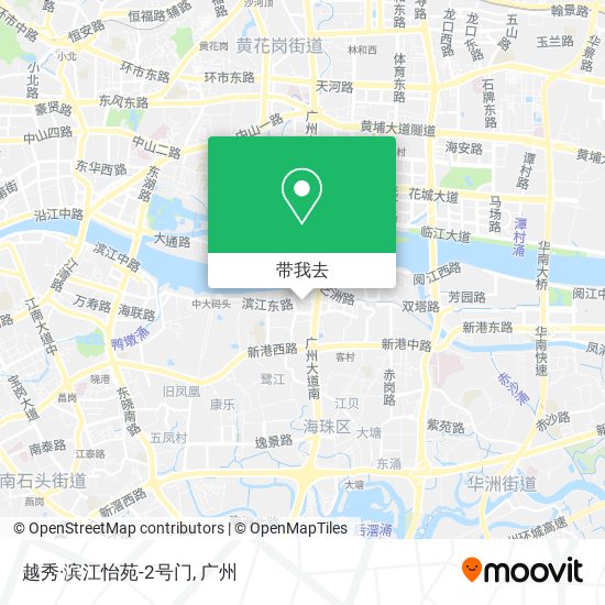 越秀·滨江怡苑-2号门地图