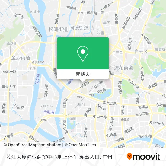 茘江大厦鞋业商贸中心地上停车场-出入口地图