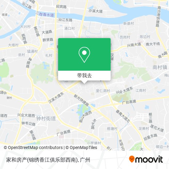 家和房产(锦绣香江俱乐部西南)地图