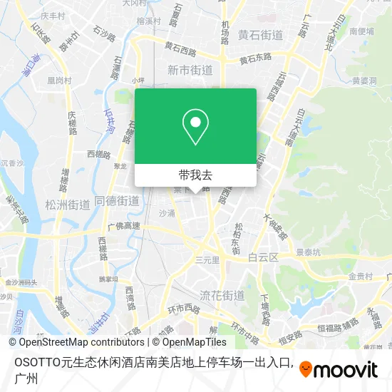 OSOTTO元生态休闲酒店南美店地上停车场一出入口地图