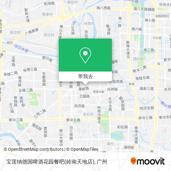宝莲纳德国啤酒花园餐吧(岭南天地店)地图