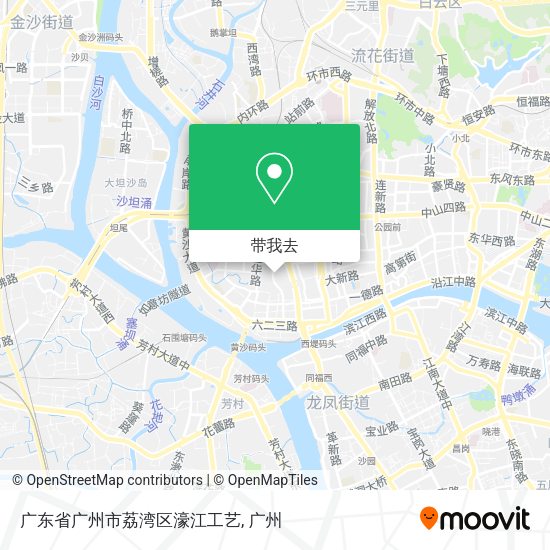 广东省广州市荔湾区濠江工艺地图