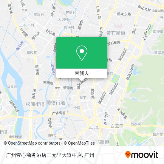 广州壹心商务酒店三元里大道中店地图