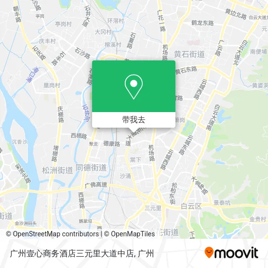 广州壹心商务酒店三元里大道中店地图