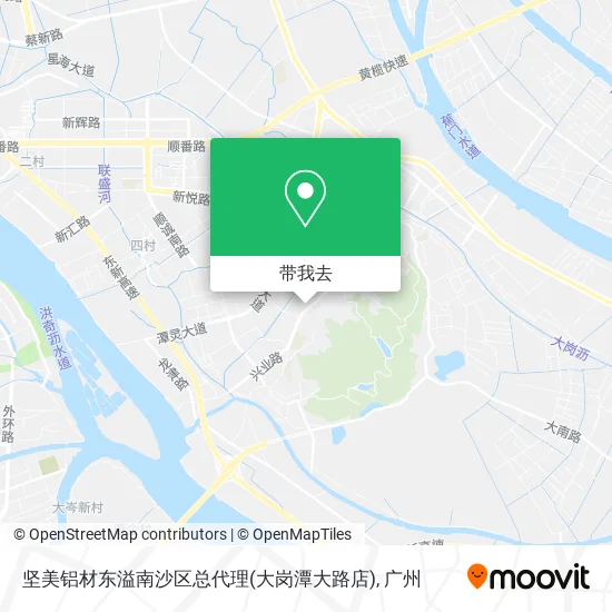 坚美铝材东溢南沙区总代理(大岗潭大路店)地图