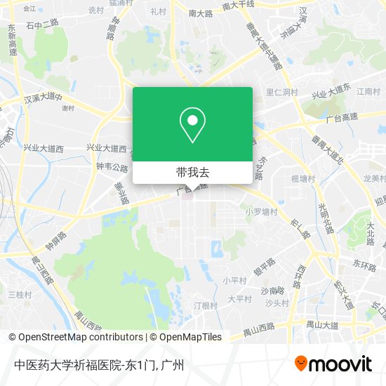 中医药大学祈福医院-东1门地图