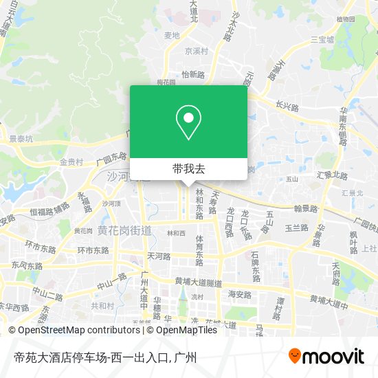 帝苑大酒店停车场-西一出入口地图