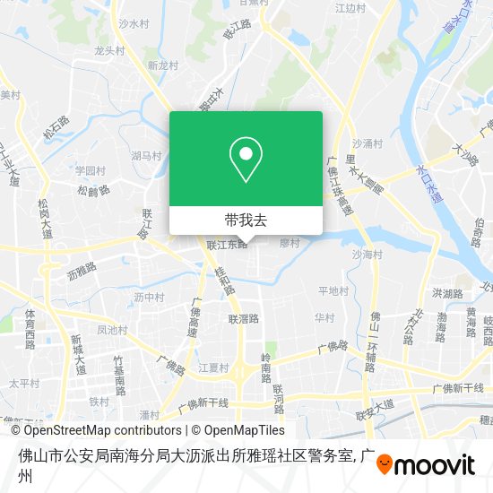 佛山市公安局南海分局大沥派出所雅瑶社区警务室地图