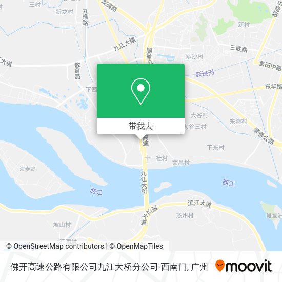 佛开高速公路有限公司九江大桥分公司-西南门地图