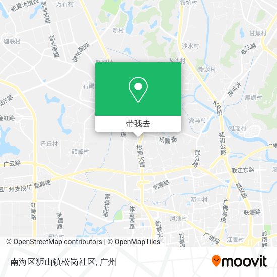 南海区狮山镇松岗社区地图