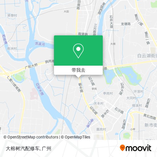 大榕树汽配修车地图