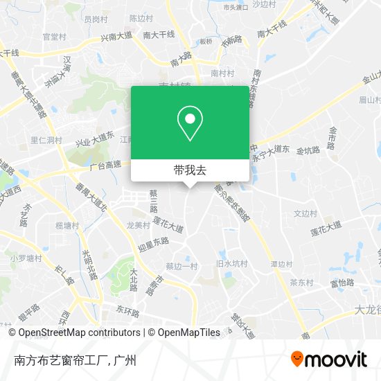 南方布艺窗帘工厂地图