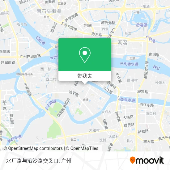 水厂路与沿沙路交叉口地图