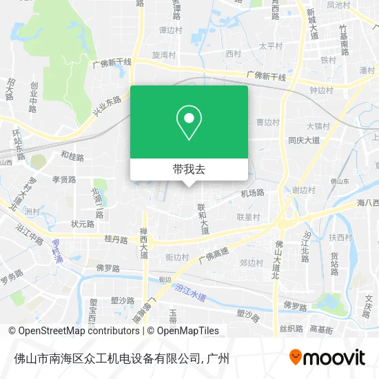 佛山市南海区众工机电设备有限公司地图