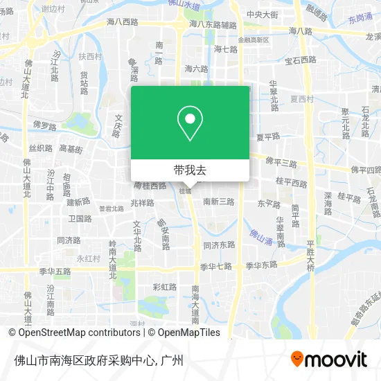 佛山市南海区政府采购中心地图