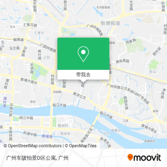 广州车陂怡景D区公寓地图