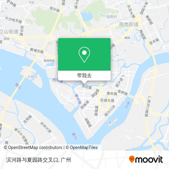 滨河路与夏园路交叉口地图