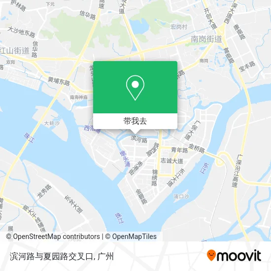 滨河路与夏园路交叉口地图