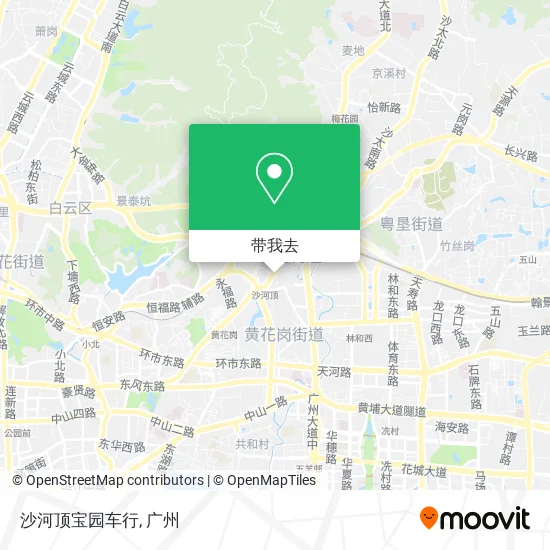 沙河顶宝园车行地图