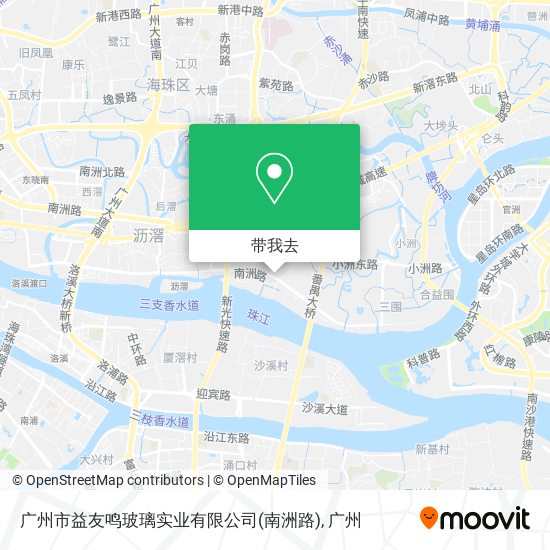 广州市益友鸣玻璃实业有限公司(南洲路)地图