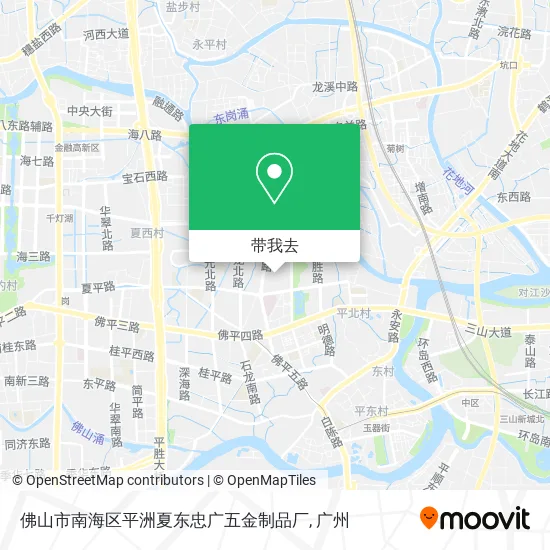 佛山市南海区平洲夏东忠广五金制品厂地图