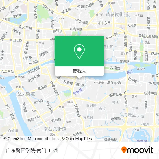 广东警官学院-南门地图