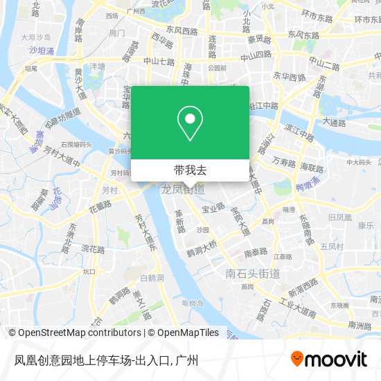 凤凰创意园地上停车场-出入口地图