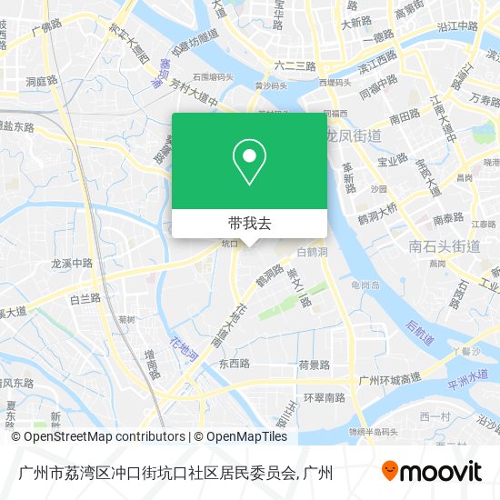 广州市荔湾区冲口街坑口社区居民委员会地图