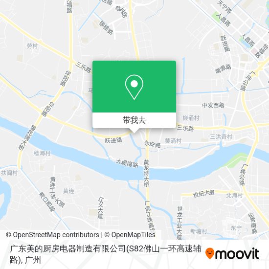 广东美的厨房电器制造有限公司(S82佛山一环高速辅路)地图